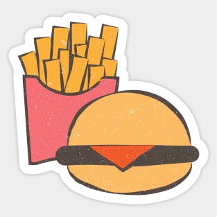 Burger and Fries Sticker